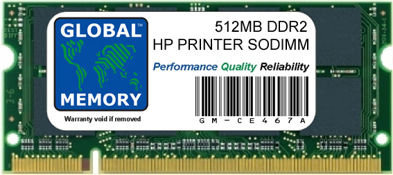 512MB DDR2 SODIMM MEMORY RAM FOR HEWLETT PACKARD LASERJET ENTERPRISE 4000 SERIES PRINTERS (CE467A) - Click Image to Close